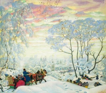 invierno de 1916 Boris Mikhailovich Kustodiev Pinturas al óleo